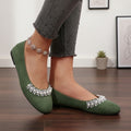 Exportplus sizeflats women's  rhinestone beaded french soft bottom evening shoes velvet spring elegant flatsflats