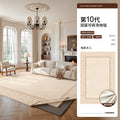 Removable and washable carpet living room 2026 new double layer machine washable carpet easy to care for medieval cream style soundproof floor mat
