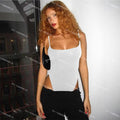 2025 european and american cross-border new fashion sexy solid color camisole dress - slim fit, low-cut, backless, hot girl style