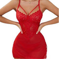 Amazon xiyin  sexy intimates foreign trade mesh suspenders sexy intimates women's sexy lace see-through nightgown
