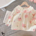 new arrival: pure cotton girls' blouse - all-season long sleeve doll collar shirt - stylish korean style for baby girls