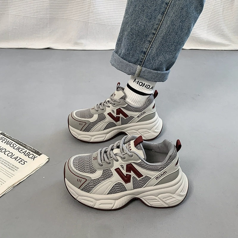 Vintage dad sneakers for women - new spring 2026 collection: premium chunky sole, versatile, slimming, lightweight, casual athletic shoes