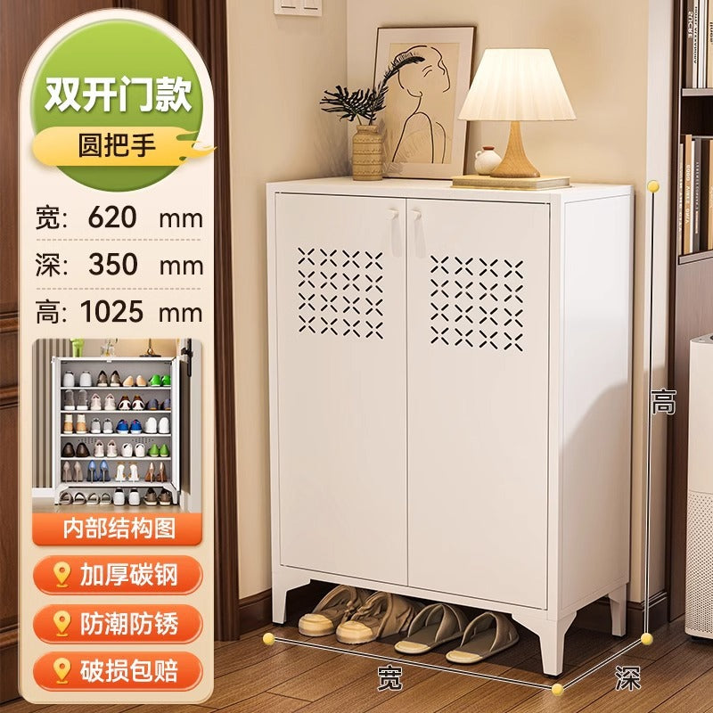 Steel for home shoe cabinet door all-in-one cabinet outside corridor entrance entrance iron storage cabinet all-in-one wall storage cabinet
