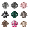 New arrivalpreppy style boys spring & fall clothing cotton long sleevesplaidkidsshirt brushed outwear children's clothing manufacturer wholesale