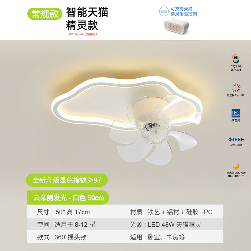 Fan light 2025 new bedroom light ceiling light modern simple eye protection electric fan integrated restaurant Zhongshan lighting