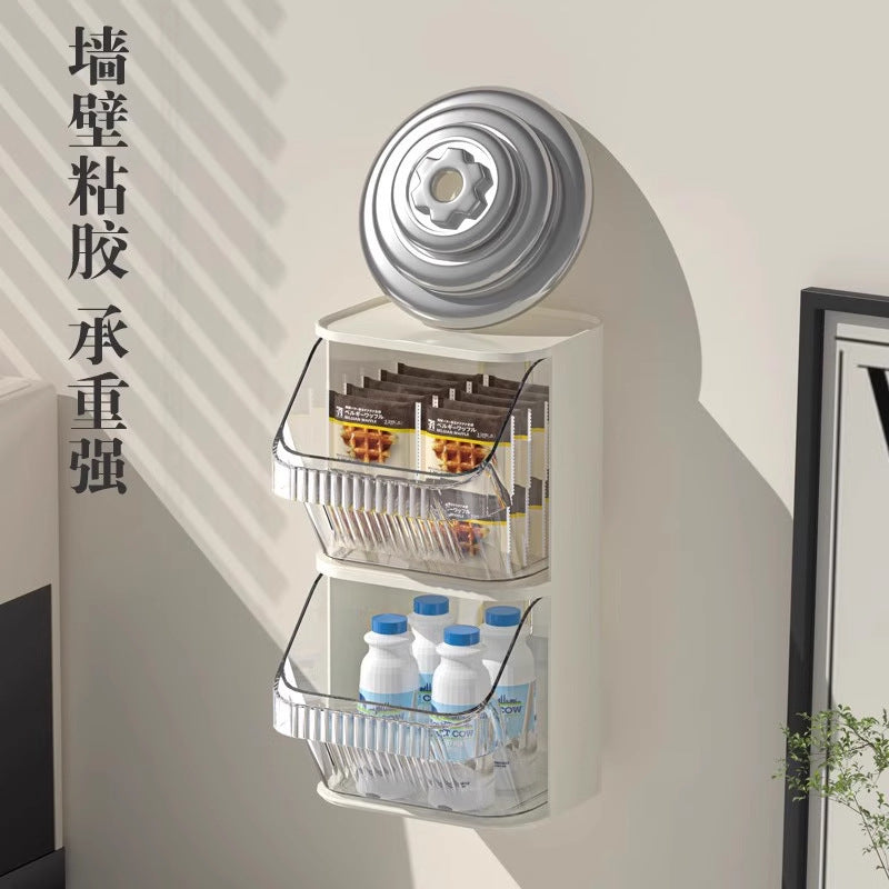 Bathroom toilet wash basin storage rack waste cotton soft face wash storage box bathroom wall hanging punching
