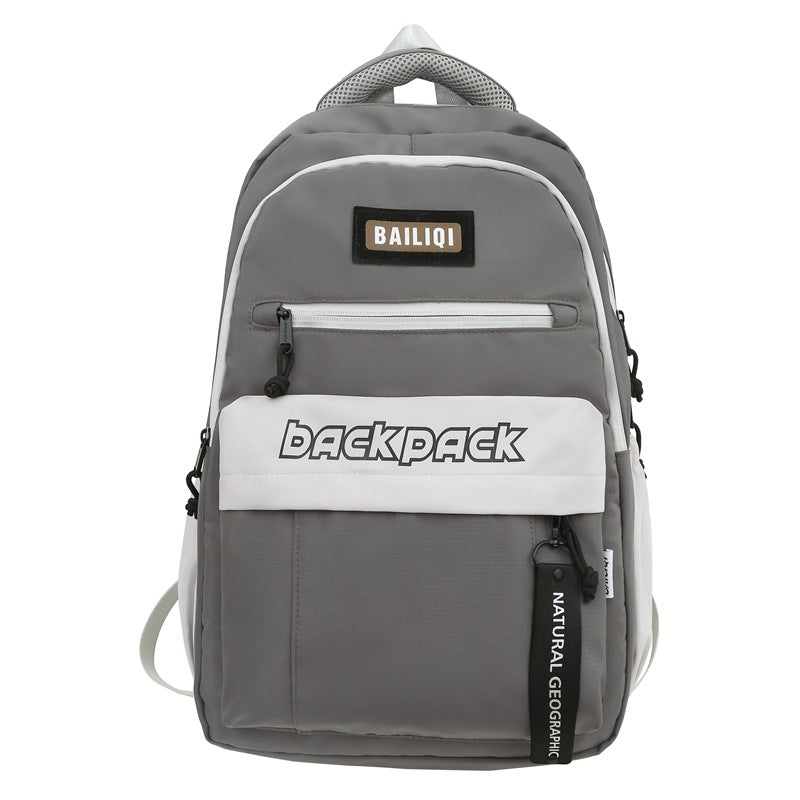 School bag female student Korean version junior high school fashion large capacity backpack female small fresh high school student backpack durable