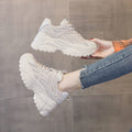 Dad shoes for women, new spring and autumn 2026 collection, black, versatile thick-soled sneakers for students, trendy and casual athletic shoes