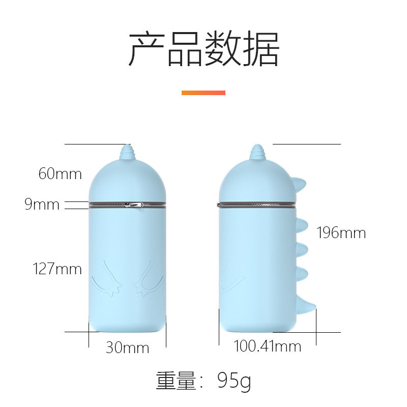 dinosaur silicone pencil case, student pencil stationery case, high-value large-capacity storage bag, silicone pen holder.
