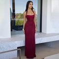 summer new arrival: independent e-commerce platform european and american style women's sexy halter neck slim-fit patchwork backless bodycon dress