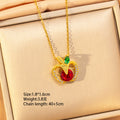 X8314-12 golden apple necklace