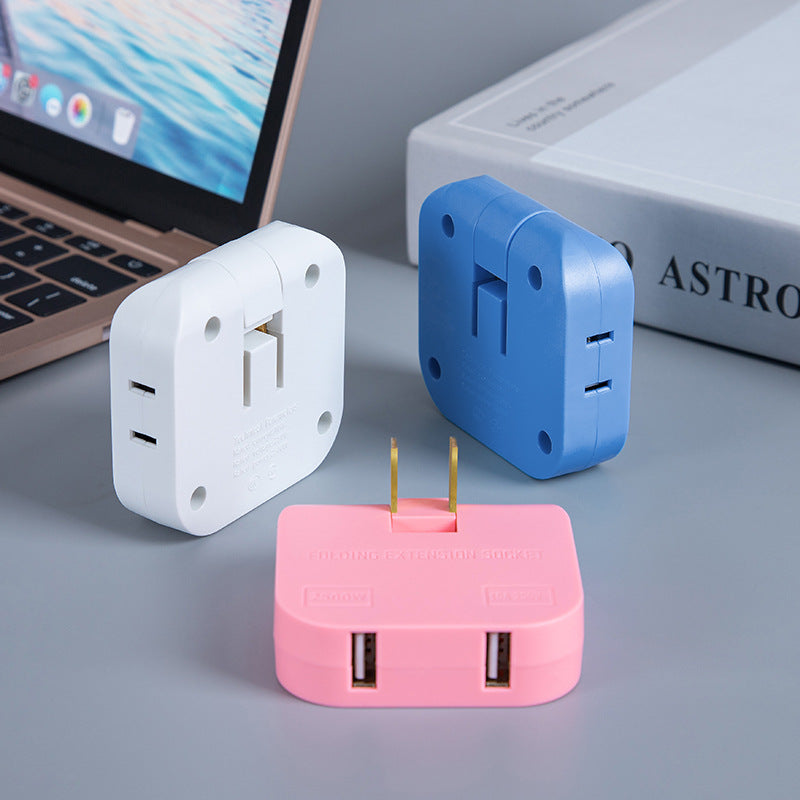 180-degree rotate plug wireless with usb one to three wall gap plug expansion converter ultra-thin splitter