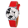 Wish cross-border wholesale cute mouse cartoon kids' watch, mouse pu leather strap fashion quartz watch, dropshipping available for women
