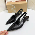 Za2026summernew arrivalcasualelegant high-heeled sandals for women with pointed toe fairy style back strap toe thin heels for women