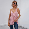 in stock fashionsexy vest style t-shirt v-neck sleeveless backless suspender easiest for matchtops for women