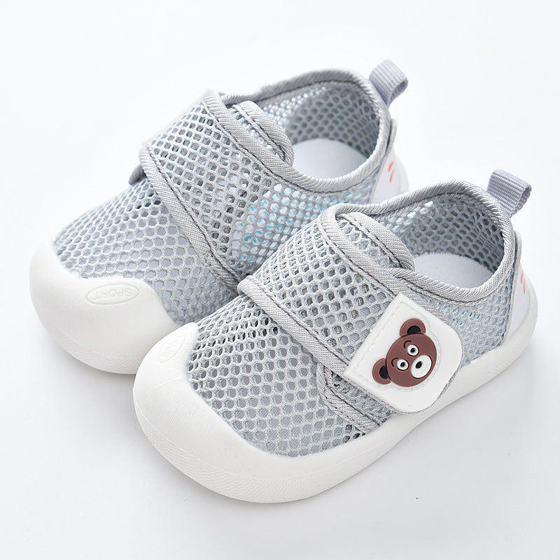 Baby sandals for boys, summer first walker shoes, 0-1-2 years old infant anti-slip soft sole mesh shoes for babies and toddlers, baby girl shoes