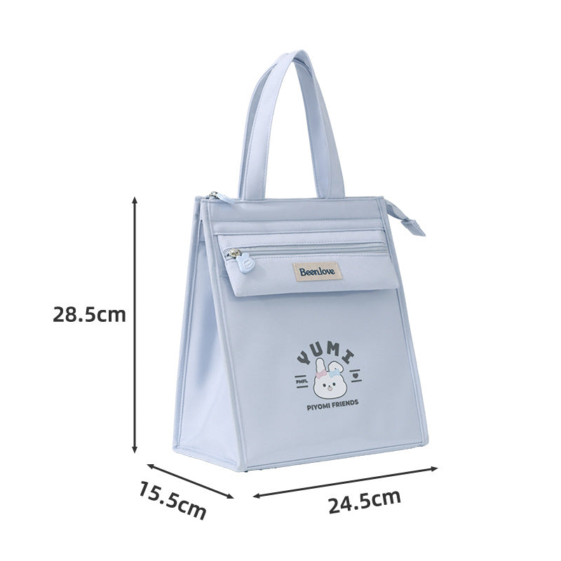 Beilian Hand Carry Bento Bag Japanese Style Portable Lunch Box Bag Thickened Aluminum Film Lunch Bag Student Handheld Bento Bag