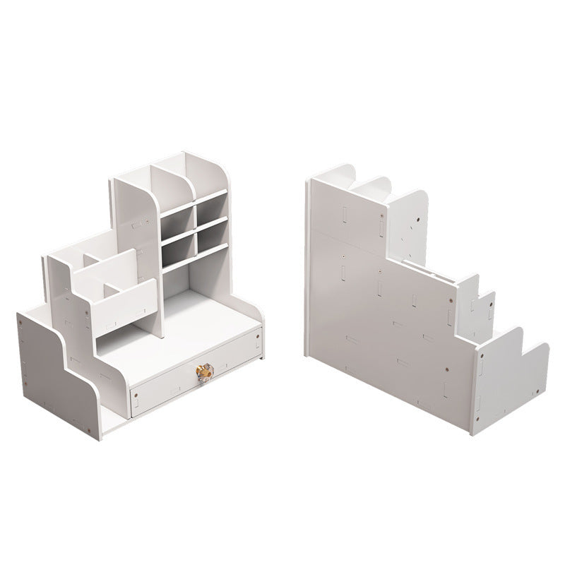 Pen Holder High-value Storage Grid Desktop Drawer Stationery Box Creative Office Cute Children's Marker Pen Storage Box