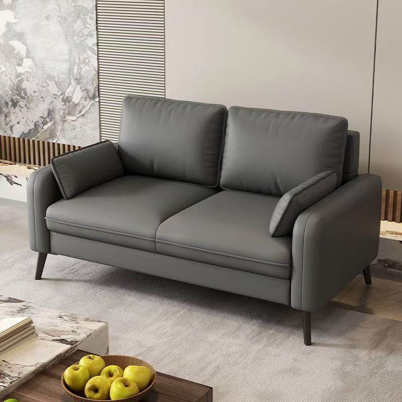 Scandinaviancasual no-wash technical cloth sofa small apartment rental apartment living room simple sofa straight row cat claw leather