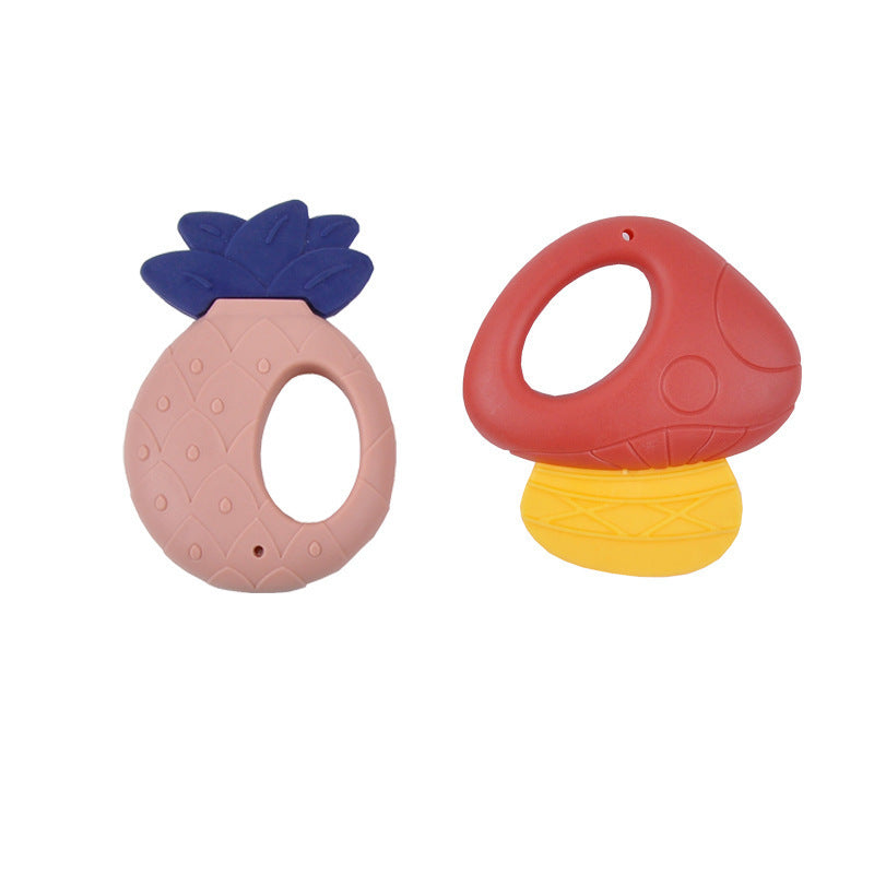Cross-border  export baby hand rattle toys can gnaw teething glue rattle toys 0-3 to 6 months baby