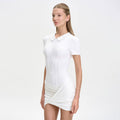 pure desire sexy pleated silm hip-covering jumpsuit fashionelegantpolo collar shortfashion tape jumpsuit