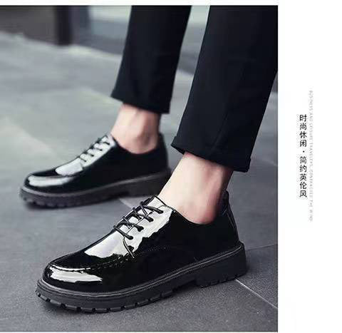 New arrival business formal leather shoes men's casual wedding groom british heightening summer breathable youth round toe men's shoes