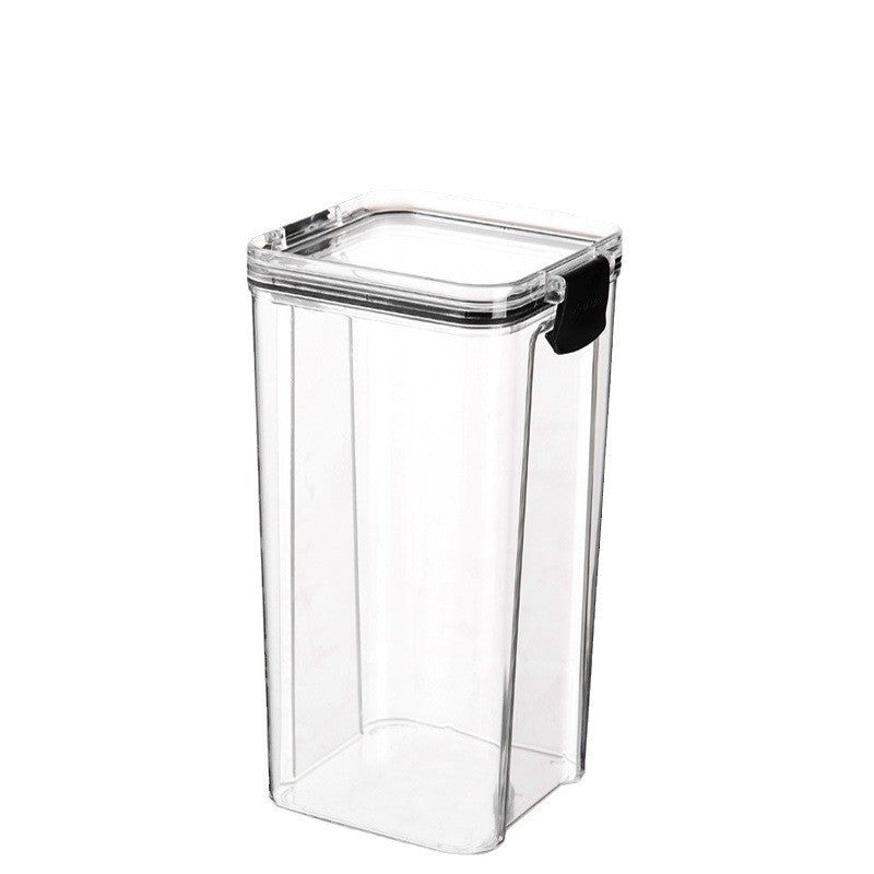 Kitchen snap-seal jars, household food-grade storage containers, transparent medicinal herb plastic airtight boxes, spice storage boxes