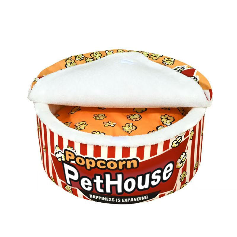 Cat nest winterheattechpopular popcorn cat nest yurt detachable instant noodle bucket nest cat nest nest anti-freeze heattech