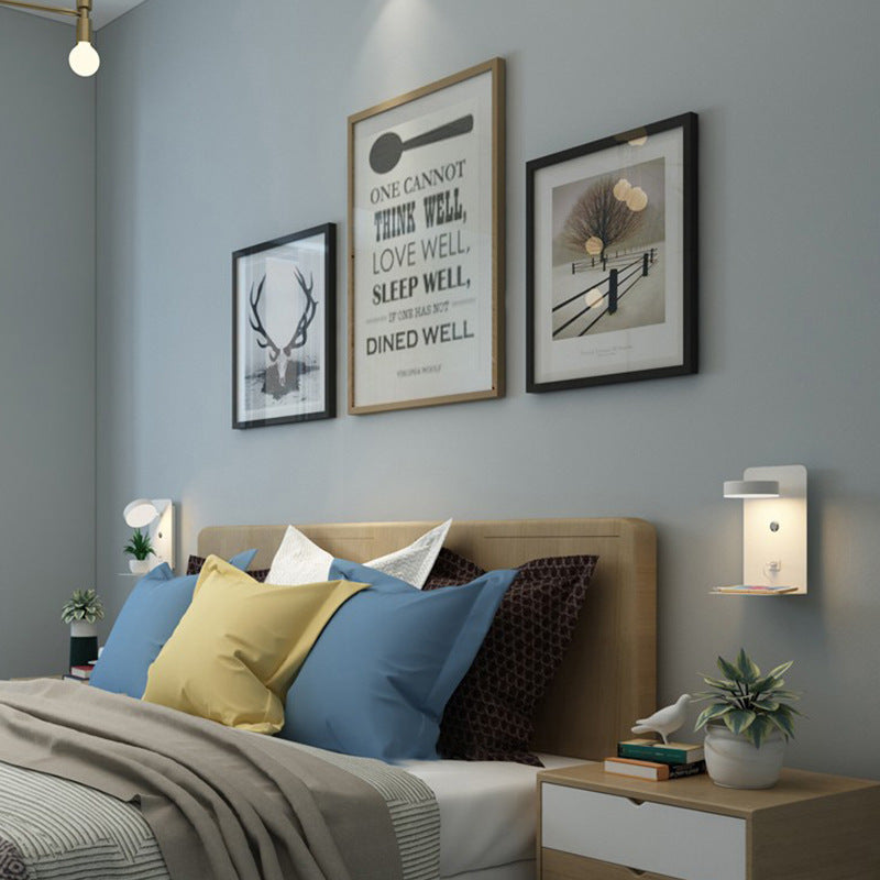 lighting nordic wall lamp bedroom bedside lamp reading simple creative wiring-free led lamp usb mobile phone charging