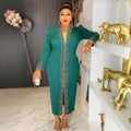 Temu cross-border e-commerce  fashionfashion women's clothing hot diamond beads african plus sizeolwork clothingdress