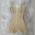 Bust-covering one-piece body-shaping garment with hard mesh bottom crotch zipper shoulder straps 3-breasted adjustable tummy control and hip lift body-shaping garment