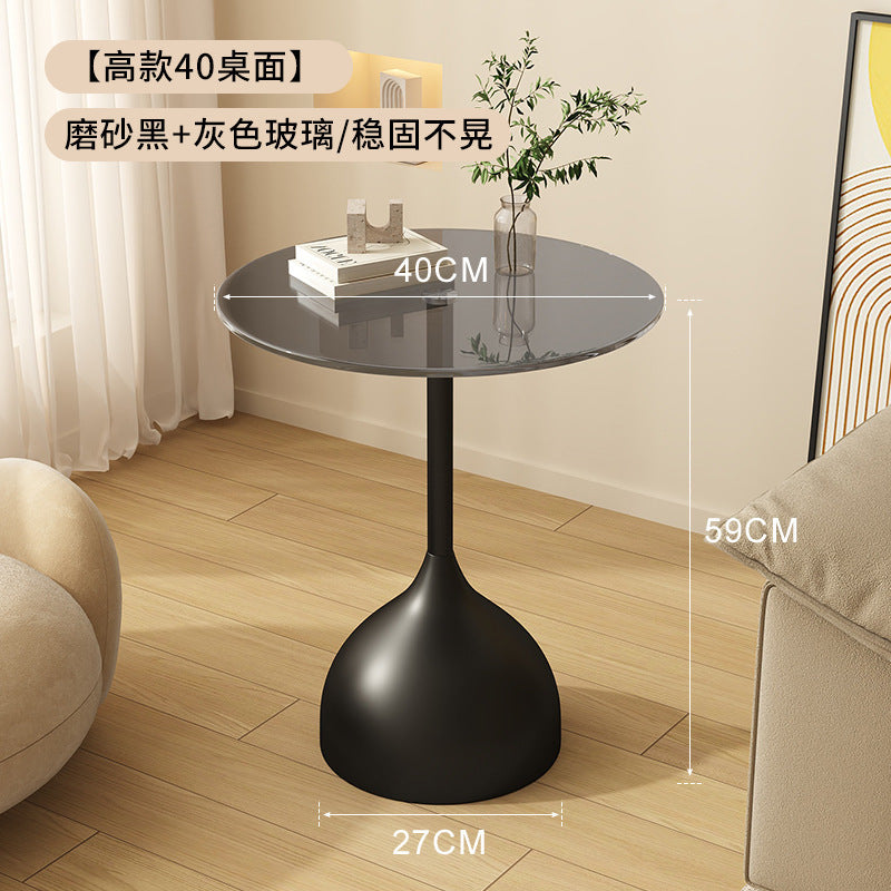 Influencer-approved iron side table - mini coffee table, bedside table, minimalist modern small round table, living room storage shelf