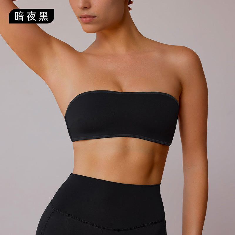 【clearance - no returns or exchanges】strapless sports bra - anti-exposure, inner layer, base layer, tight-fitting bandeau top