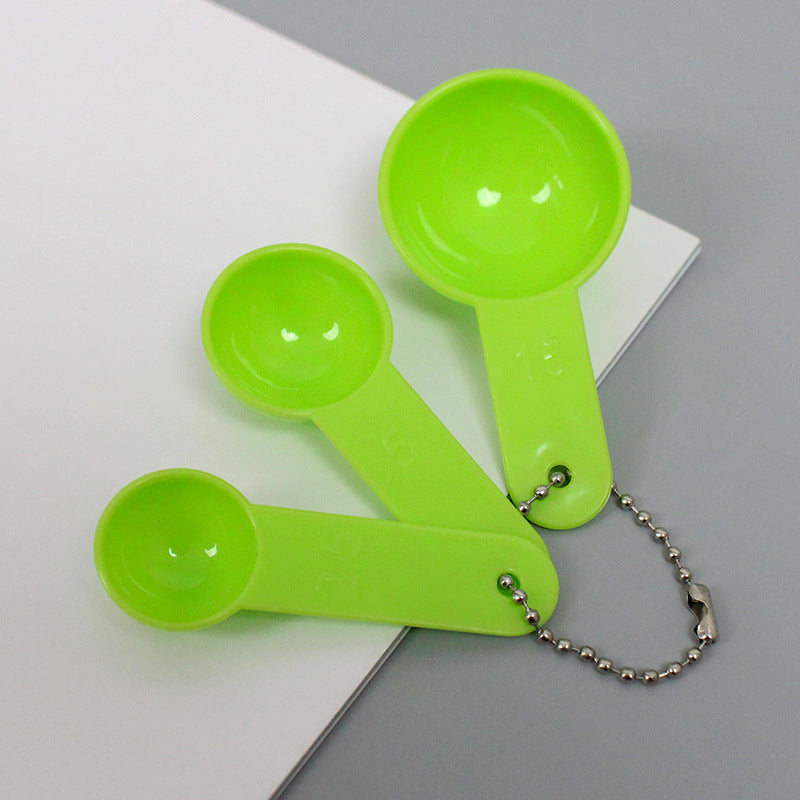 Beauty mask spoon makeup tool seaweed mask powder measuring spoon 2.5/5/15ml mask spoon chain three spoons