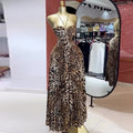 European and american women's clothing  summer new sweet and fresh camisole bandeau tie-up pleated maxi dress