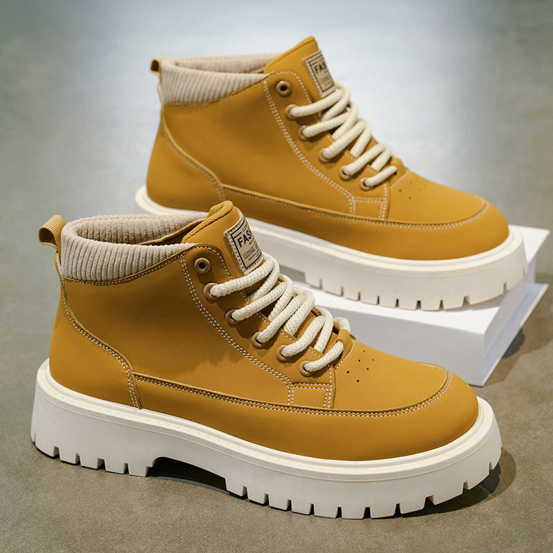 Boots for men 2025new arrivalautum high-top shoes for men casualworkwear boots trendy boots easiest for matchthick soletrendy shoes