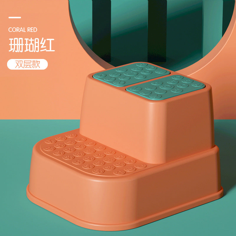 Kids step stoolfor homeplastic step stool small bench baby foot stool hand washing step face washing foot stool