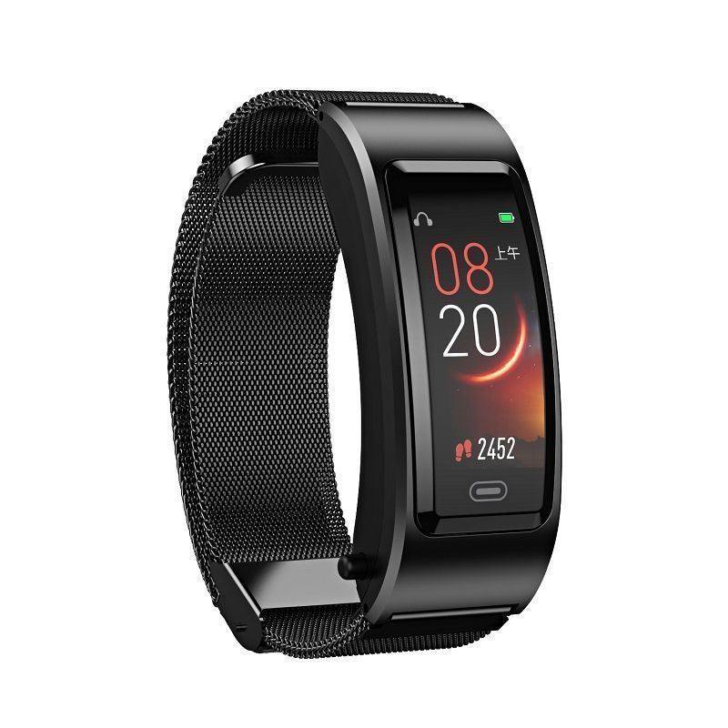 High-definition large screen, call and text-enabled smart bracelet with 2-in-1 earphones, heart rate and blood glucose monitoring, bluetooth watch with payment capabilities