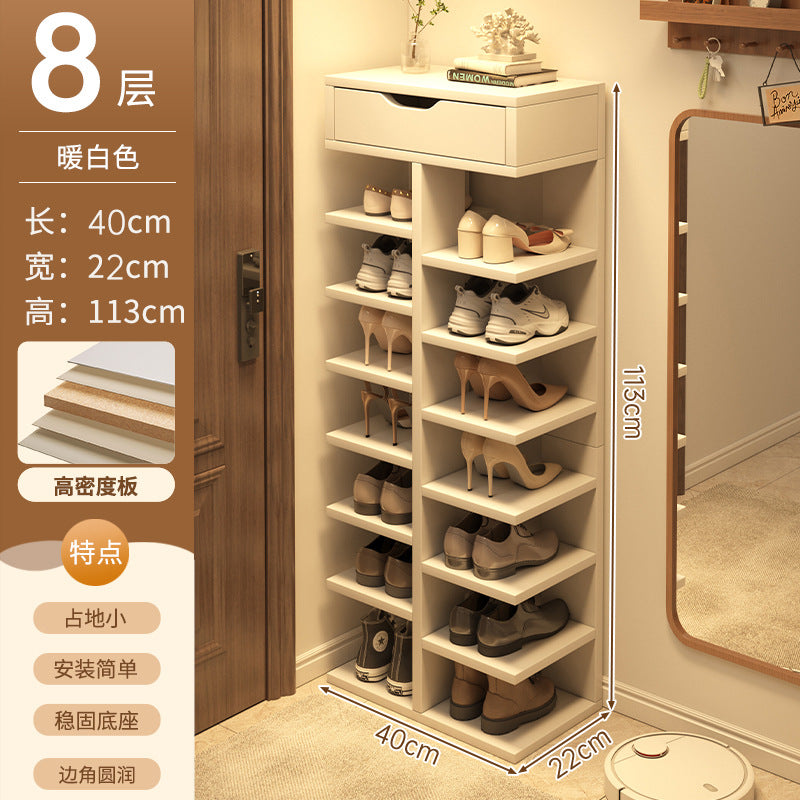 Shoe rack home door multi-layer strong and good-looking small narrow rack rental simple indoor shoe storage rack storage shoe cabinet