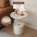 Accessible luxury sofa coffee table movable coffee table small apartment casual bedroom bedside study storage rack balcony round table