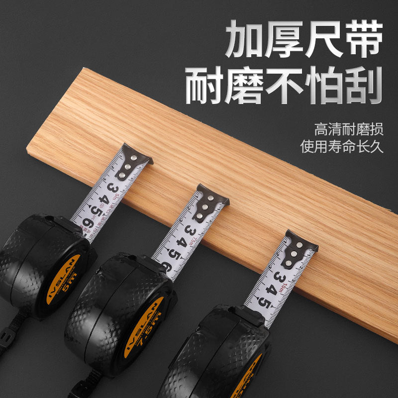 阿斯兰跨境自动不锈钢卷尺工程装修5米10耐磨英制钢卷尺抗摔批发