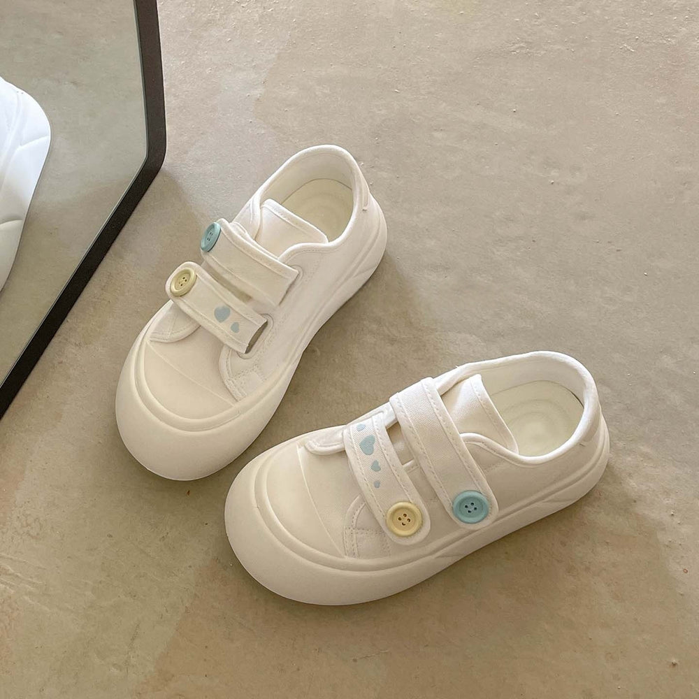 Autum thin breathable sneakers for women 2026new arrivalthick solewhite shoesniche style canvas shoes with skirt bread shoes