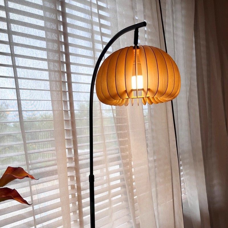 Floor lamp  new arrival medieval style living room classy master bedroom bedside table storage integrated pumpkin cover table lamp