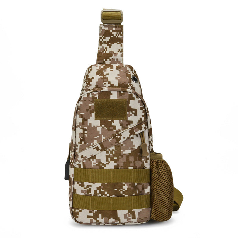 One shoulder messenger bag camouflage casual men's breast bag multi-functional trendy brand oblique backpack small bag trendy messenger bag men's bag