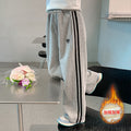 Girls' pants  new style sweatpants kids autumn and winter sports pants girls' winter fleece-lined wide leg pants slimming