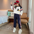 Girls' activewear set - spring/autumn  new collection - trendy hoodie and sweatpants two-piece outfit for girls (sizes for mid-to-large children)