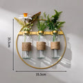Wall-mounted vase & plant holder - no drilling required - hydroponic flower stand - nordic iron art decor