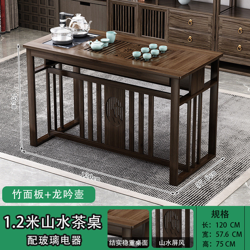 Balcony tea table and chair combination New Chinese-style office household small apartment Kung Fu tea table Boiling water integrated tea making table