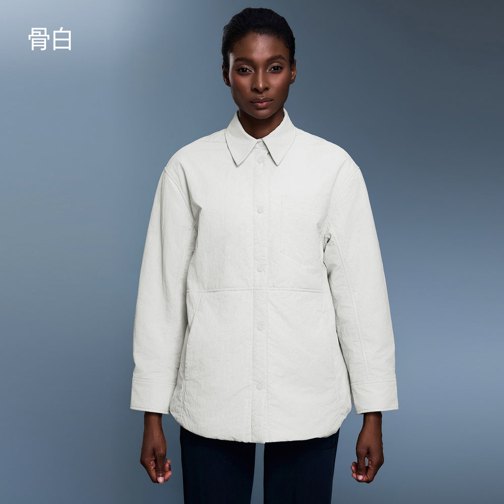 Lapel shirt cotton clothing women's fall and winternew arrivalcasualeasiest for matchthickenedheattechjacketcasualtopsoutweard25123