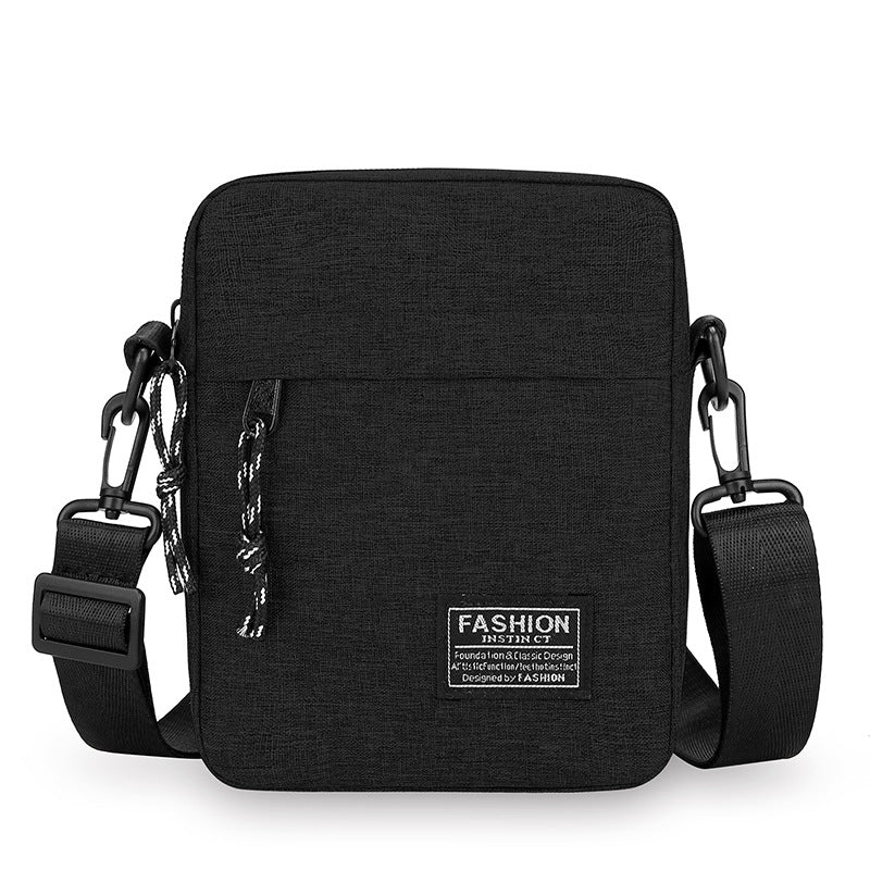 Simple men's satchel fashionable Oxford cloth crossbody shoulder bag men's casual diagonal straddle backpack trendy mobile phone small square bag